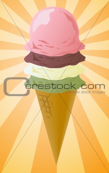 Ice cream cone illustration