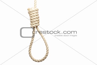 Closeup of gibbet lasso prepared for suicide