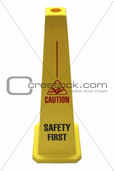 Safety sign isolated