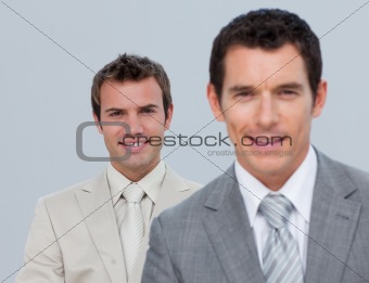 Portrait of two confident businessmen