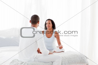Woman and man having an argument