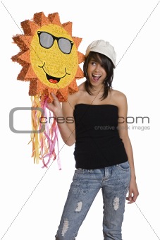 Happy sunny teen