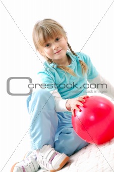 active kid with a ball