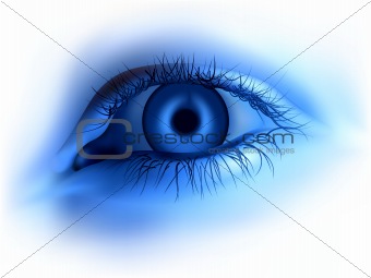 Blue human eye