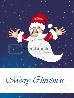 background with flying santa claus