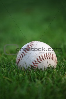 Baseball in the outfield