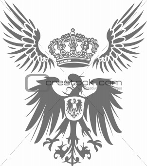 classic eagle with crown