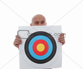 man with target
