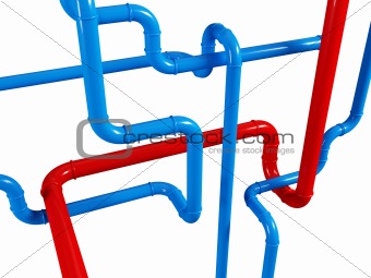 red and blue pipe background