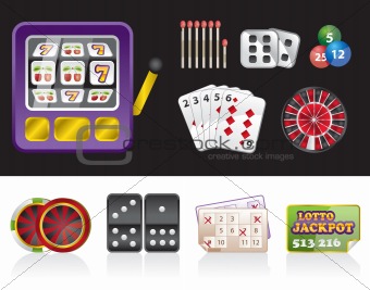 casino and gambling tools icons