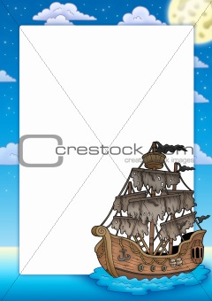 Frame with mysterious ship