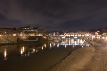 Tiber river near Castel Sant'angelo - Rome