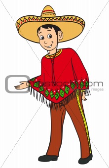 Mexican boy dressed in a traditional suit
