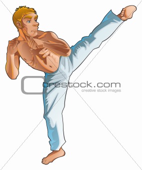 Martial art pose.