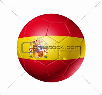 Soccer football ball with Spain flag