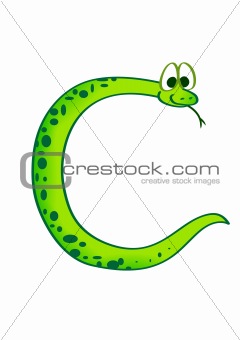 snake in the form of the letter C