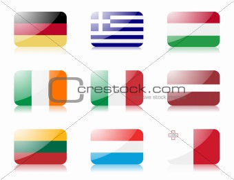 European union flags set 2