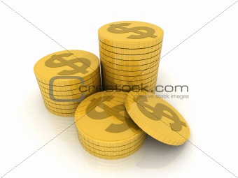 columns of the coins isolated