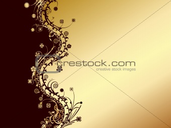 gold and black invitation card