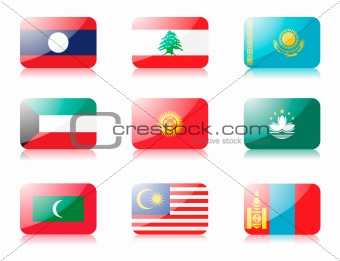 Asian flags set 3