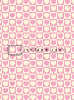 Vector Swatch Heart Striped Squares Fabric Background