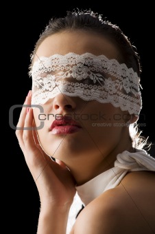 mask and white lace