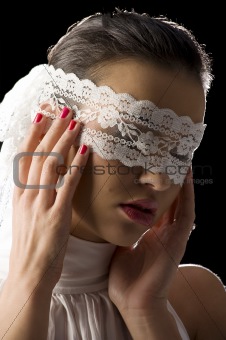 mask and white lace