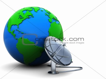 earth and radio aerial