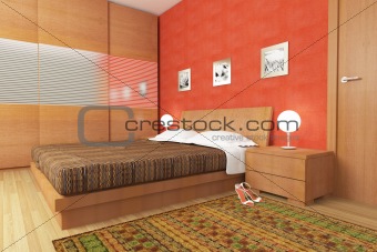 modern wood  bedroom