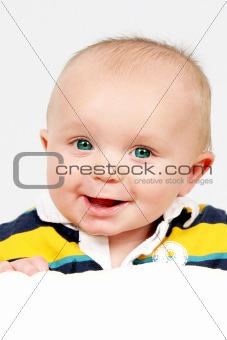 Closeup of Cute little baby boy
