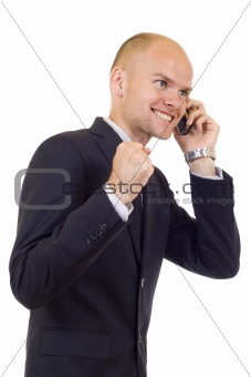  businessman discussing on a cell phone