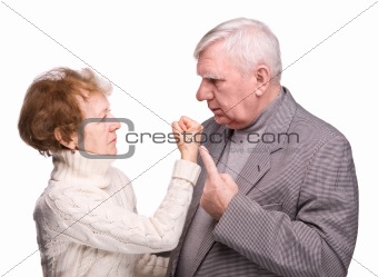 Conflict elderly couple