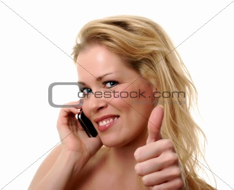 Thumbs up on the phone
