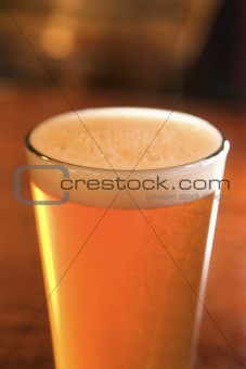 Glass of Beer With Foam