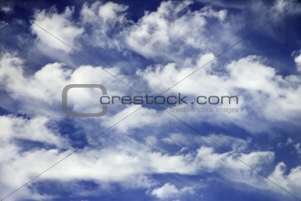 Blue sky and clouds.