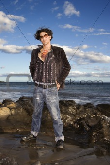 Young Man at Beach
