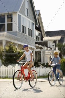 Teens Riding Bicycles