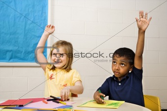 Boy and Girl in Art Class