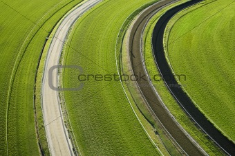 Aerial View of Cropland