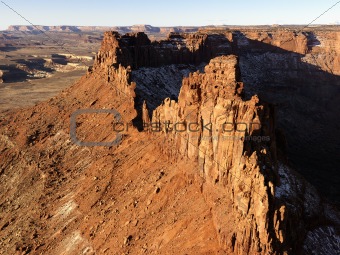 Crag and Canyon in Desert
