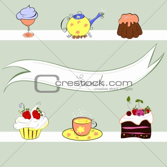 Stylized background with sweets