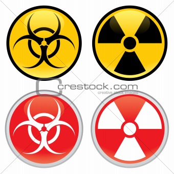 Biohazard and Radioactive Warning Signs