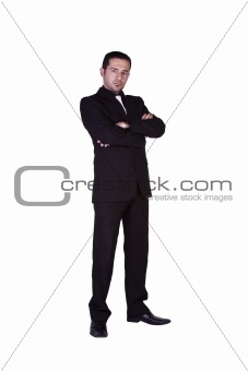 Businessman posing with his arms crossed