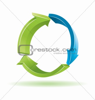 Environmental 3d vector symbol