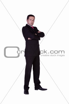 Businessman posing with his arms crossed