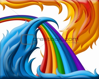 illustration of  rainbow