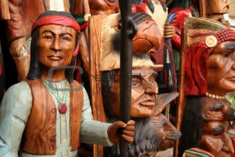 Carved indians