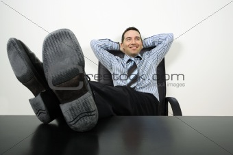 Relaxing businessman