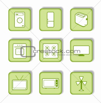 Green sticker with icon 9
