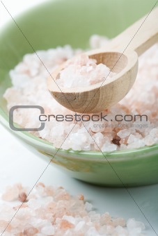 Pink bath salt